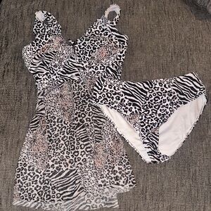 Animal print bathing suit